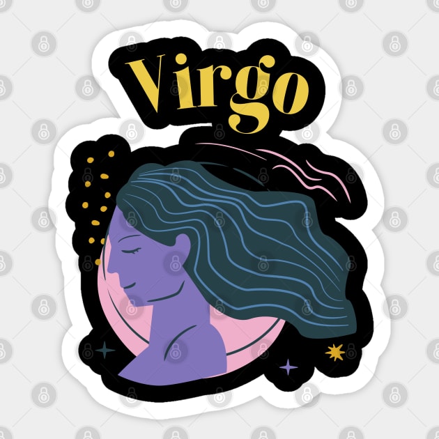 Virgo Star Zodiac Horoscope Astrology Sticker by Elysian Alcove